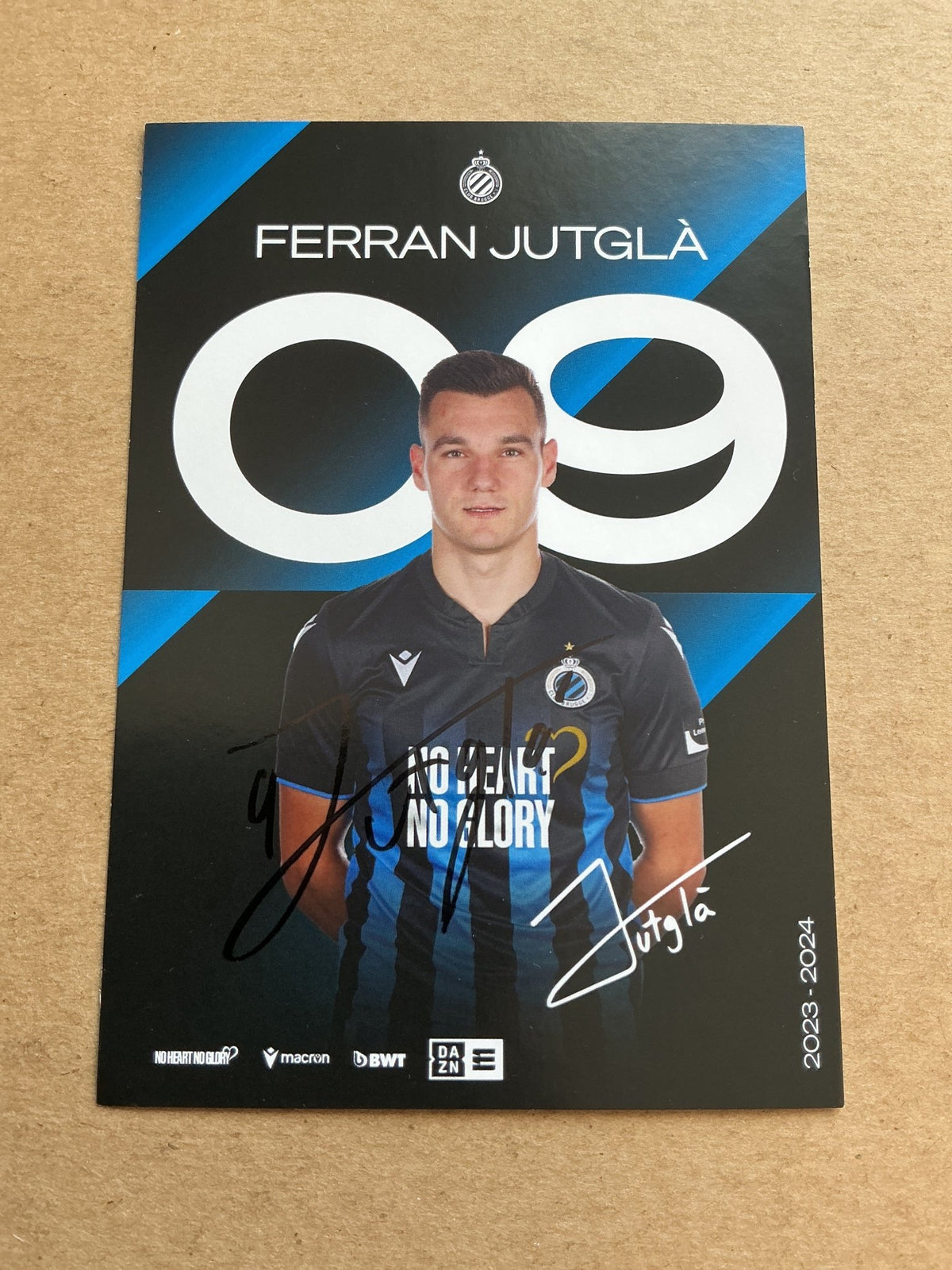 Ferran Jutglà, Spain 🇪🇸 Club Brugge 2023/24 hand signed - Autographs-World