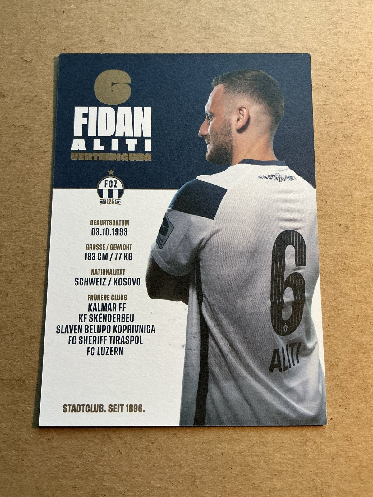 Fidan Aliti, Kosovo 🇽🇰 FC Zürich 2021/22 hand signed - Autographs-World