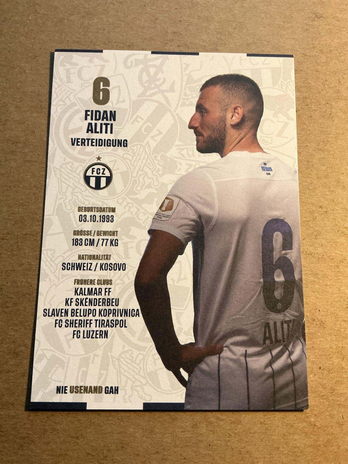 Fidan Aliti, Kosovo 🇽🇰 FC Zürich 2022/23 hand signed - Autographs-World
