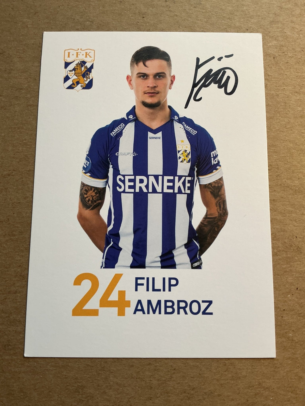 Filip Ambroz, Croatia 🇭🇷 IFK Göteborg 2022/23 hand signed - Autographs-World