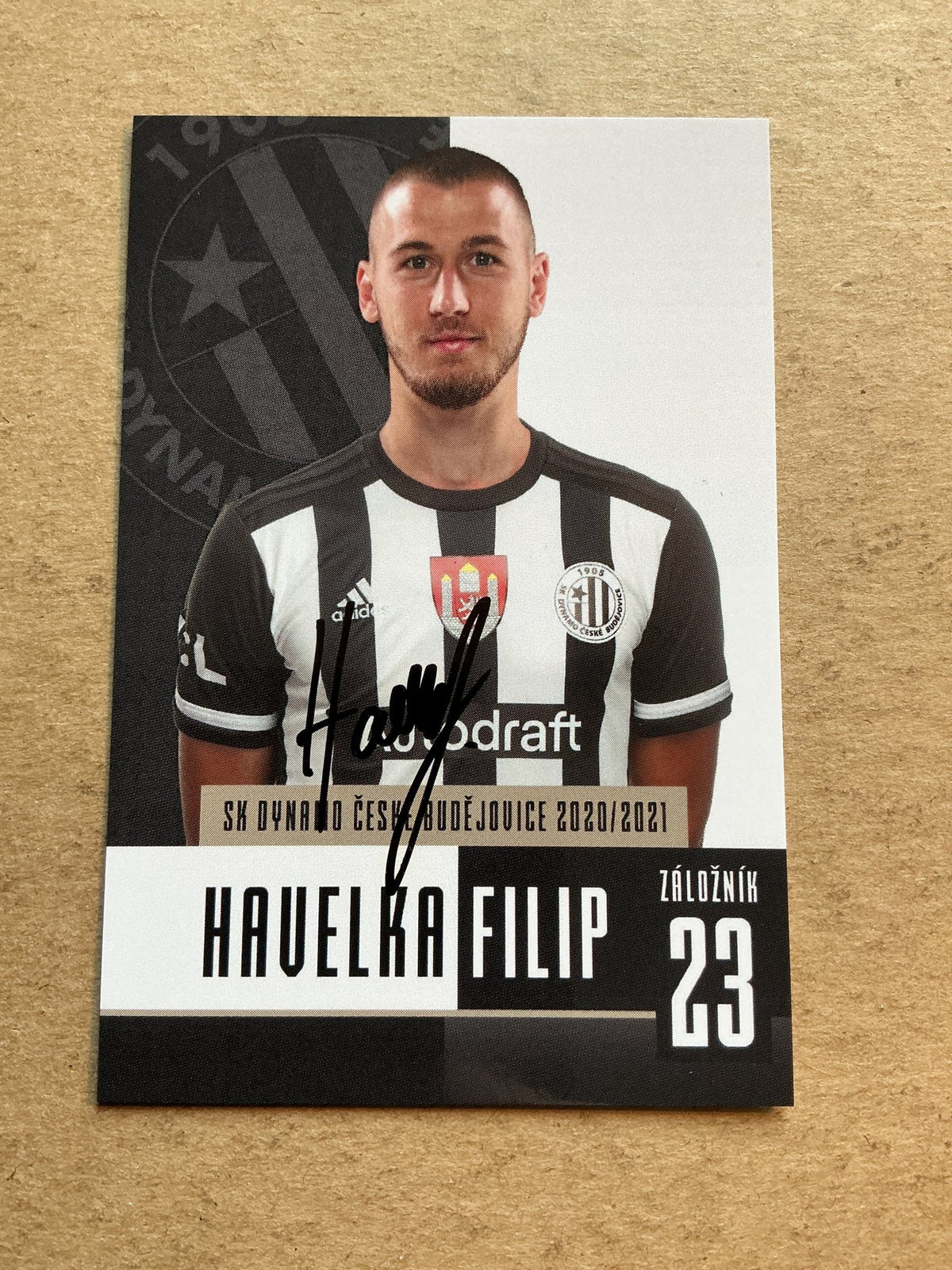Filip Havelka, Czech Republic 🇨🇿 SK Dynamo České Budějovice 2020/21 hand signed - Autographs-World
