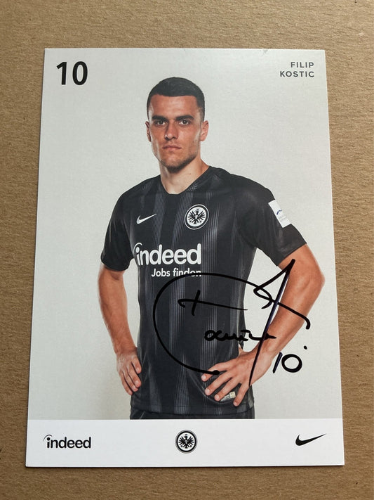 Filip Kostić, Serbia 🇷🇸 Eintracht Frankfurt 2018/19 hand signed - Autographs-World