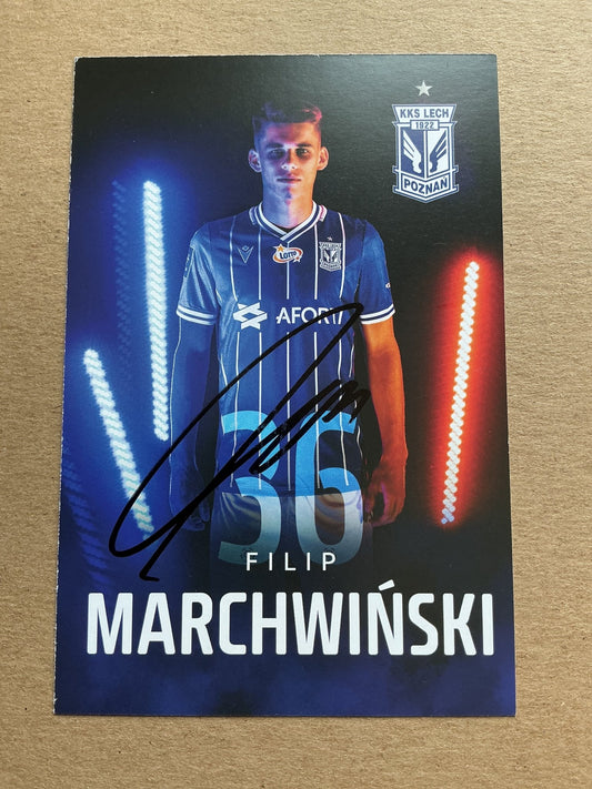Filip Marchwiński, Poland 🇵🇱 Lech Poznań 2019/20 hand signed - Autographs-World