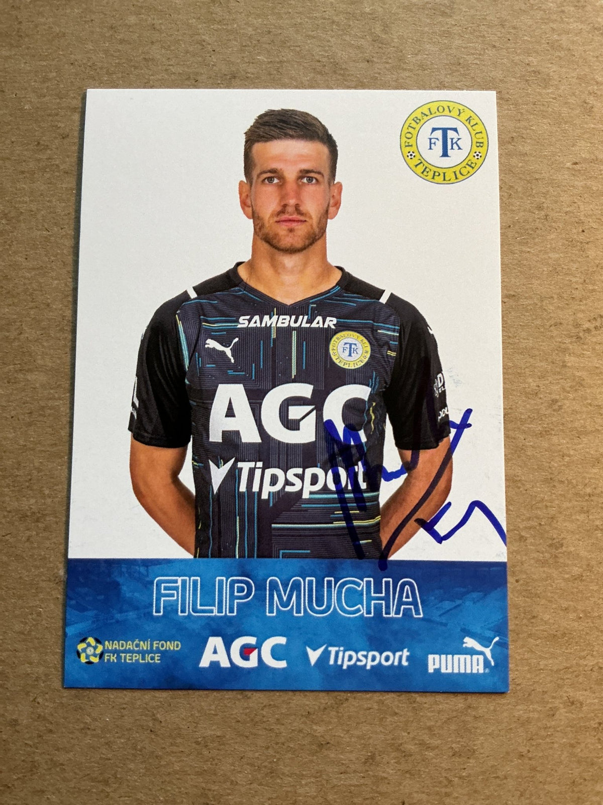 Filip Mucha, Czech Republic 🇨🇿 FK Teplice 2022/23 hand signed - Autographs-World