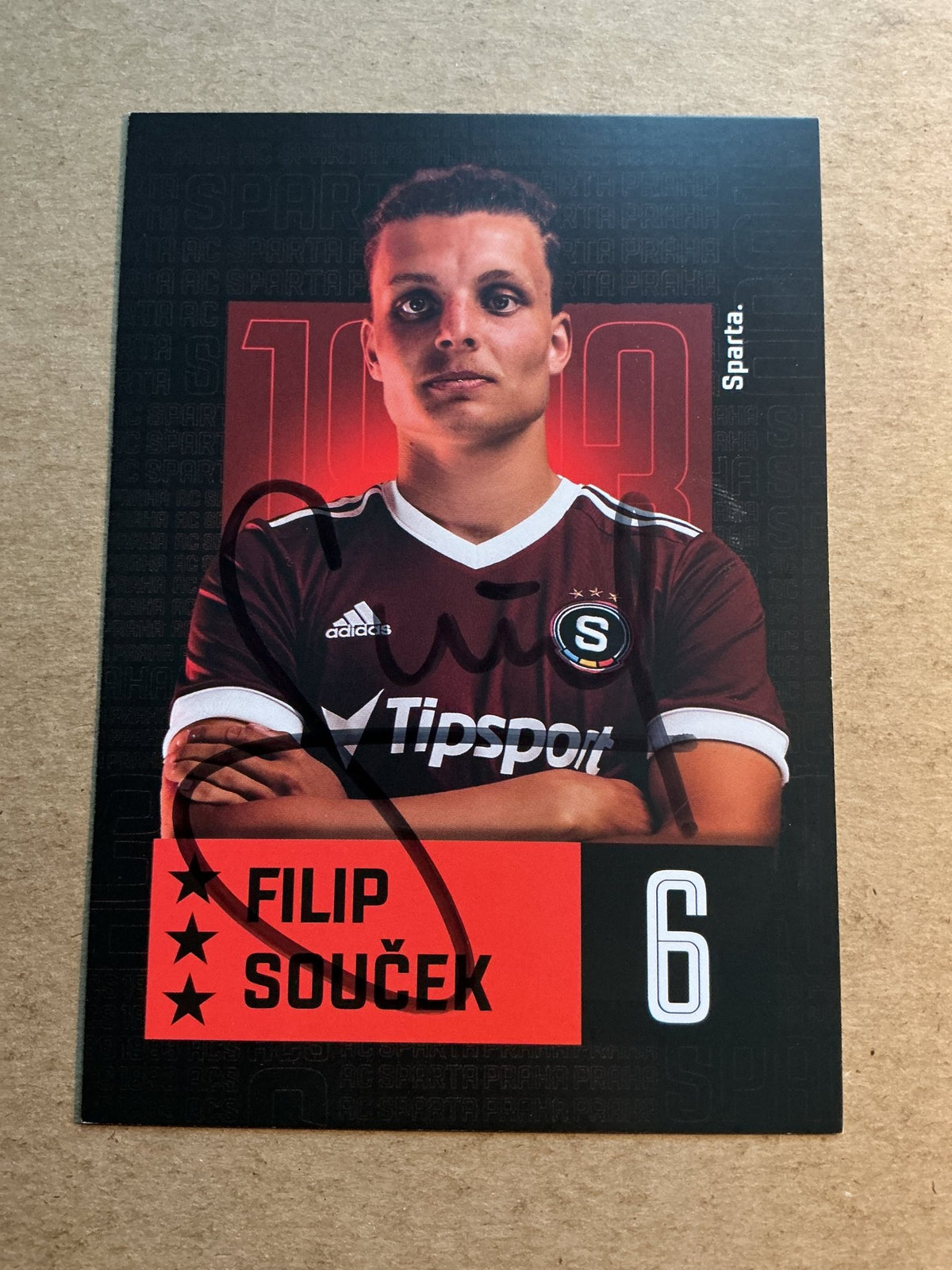 Filip Souček, Czech Republic 🇨🇿 AC Sparta Prague 2021/22 hand signed - Autographs-World