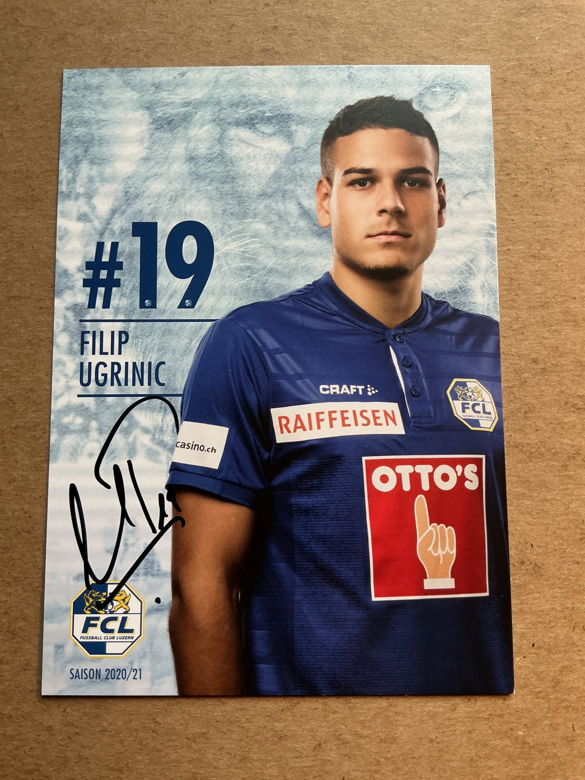 Filip Ugrinic, Switzerland 🇨🇭 FC Luzern 2020/21 hand signed - Autographs-World