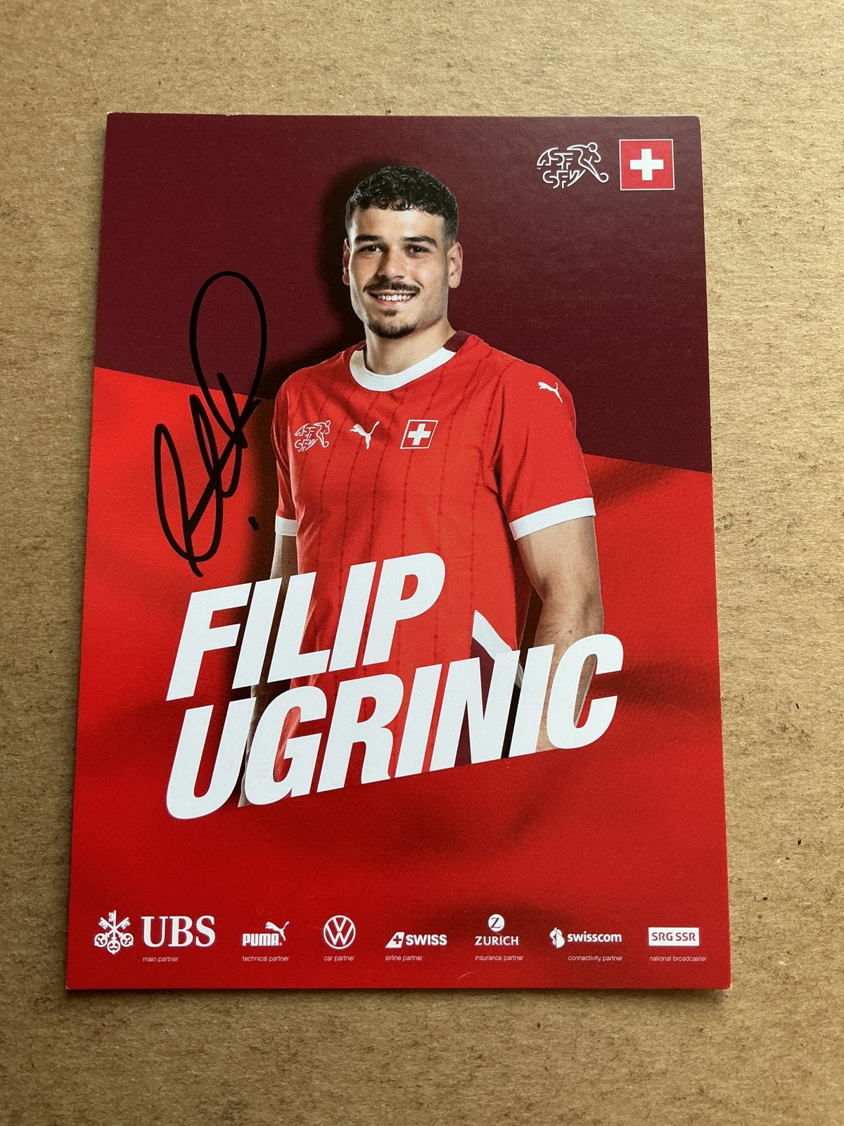 Filip Ugrinic, Switzerland 🇨🇭UEFA Euro 2024 hand signed - Autographs-World