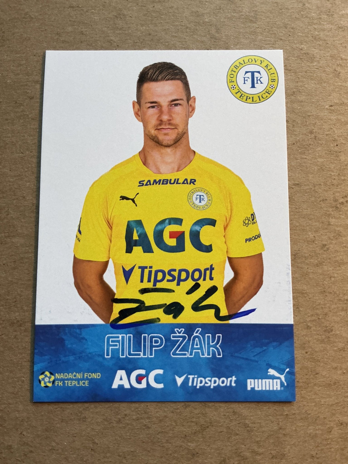 Filip Žák, Czech Republic 🇨🇿 FK Teplice 2022/23 hand signed - Autographs-World