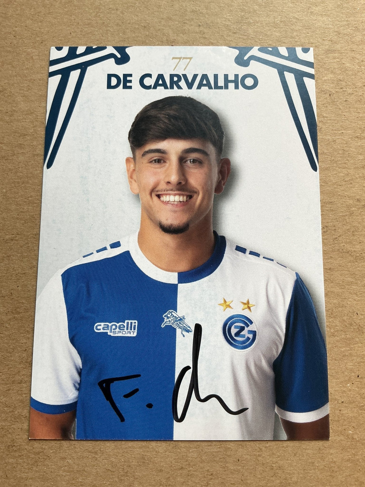 Filipe de Carvalho, Switzerland 🇨🇭 Grasshopper Club Zürich 2023/24 hand signed - Autographs-World