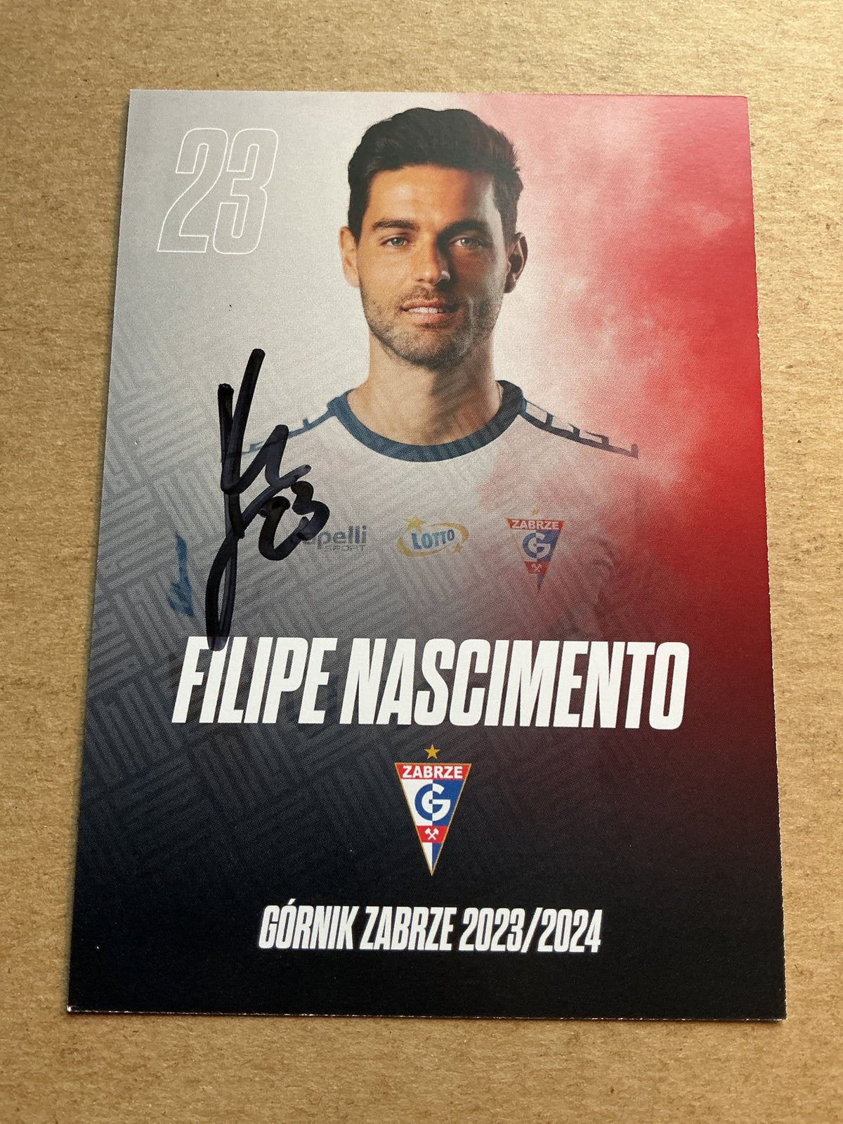 Filipe Nascimento, Portugal 🇵🇹 Górnik Zabrze 2023/24 hand signed - Autographs-World