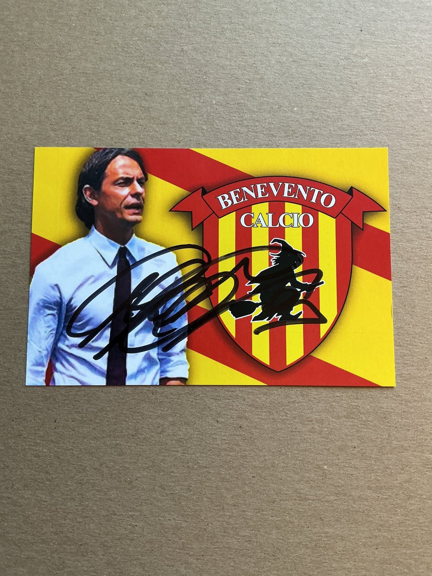 Filippo Inzaghi, Italy 🇮🇹 Benevento Calcio 2019/20 hand signed - Autographs-World