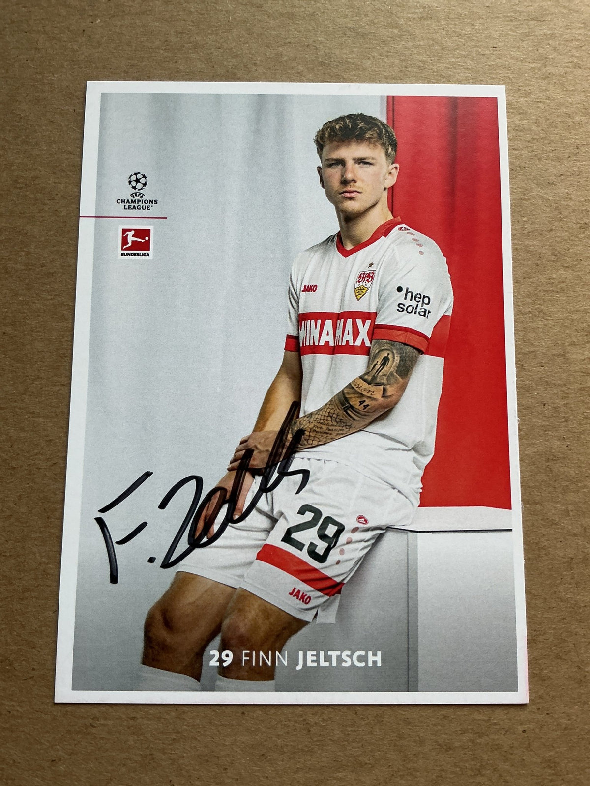 Finn Jeltsch, Germany 🇩🇪 VfB Stuttgart 2024/25 hand signed - Autographs-World