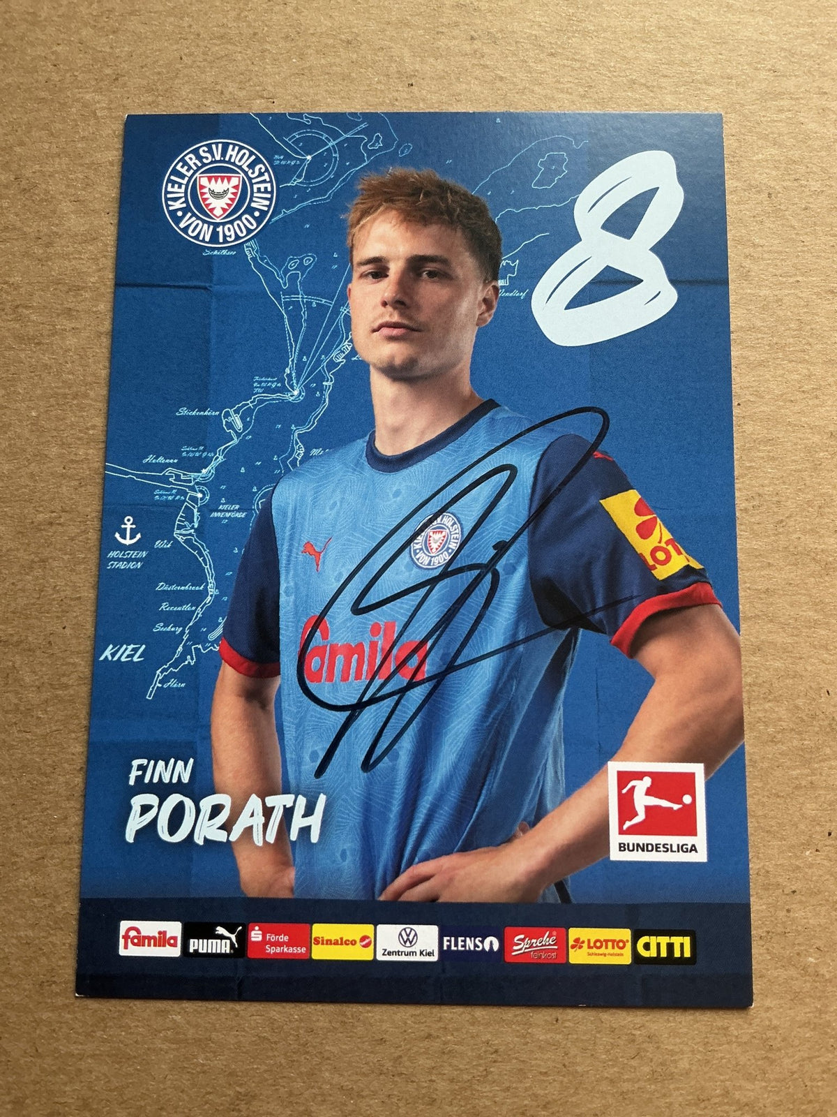 Finn Porath, Germany 🇩🇪 Holstein Kiel 2024/25 hand signed - Autographs-World
