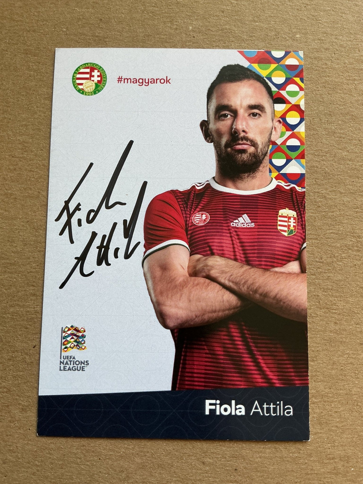 Fiola Attila, Hungary 🇭🇺 UEFA Euro Cup 2020 hand signed - Autographs-World
