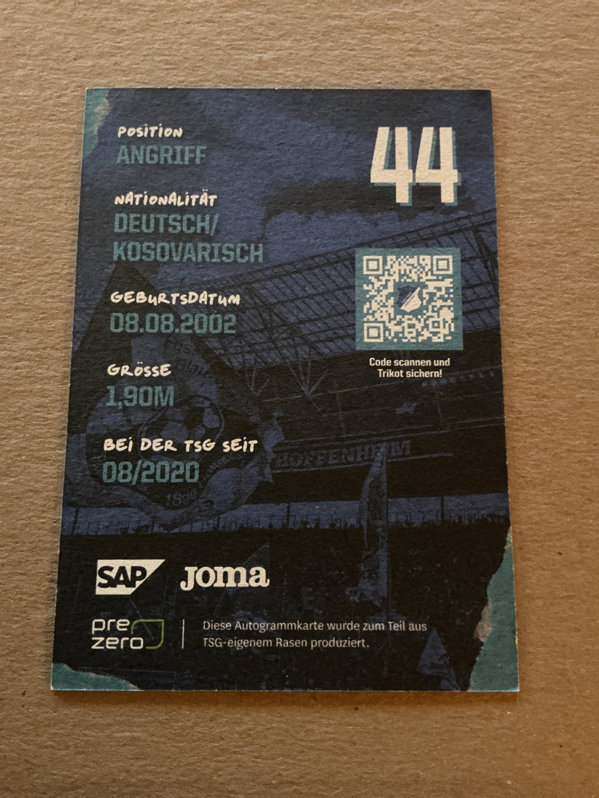 Fisnik Asllani, Kosovo 🇽🇰 TSG 1899 Hoffenheim 2022/23 hand signed - Autographs-World