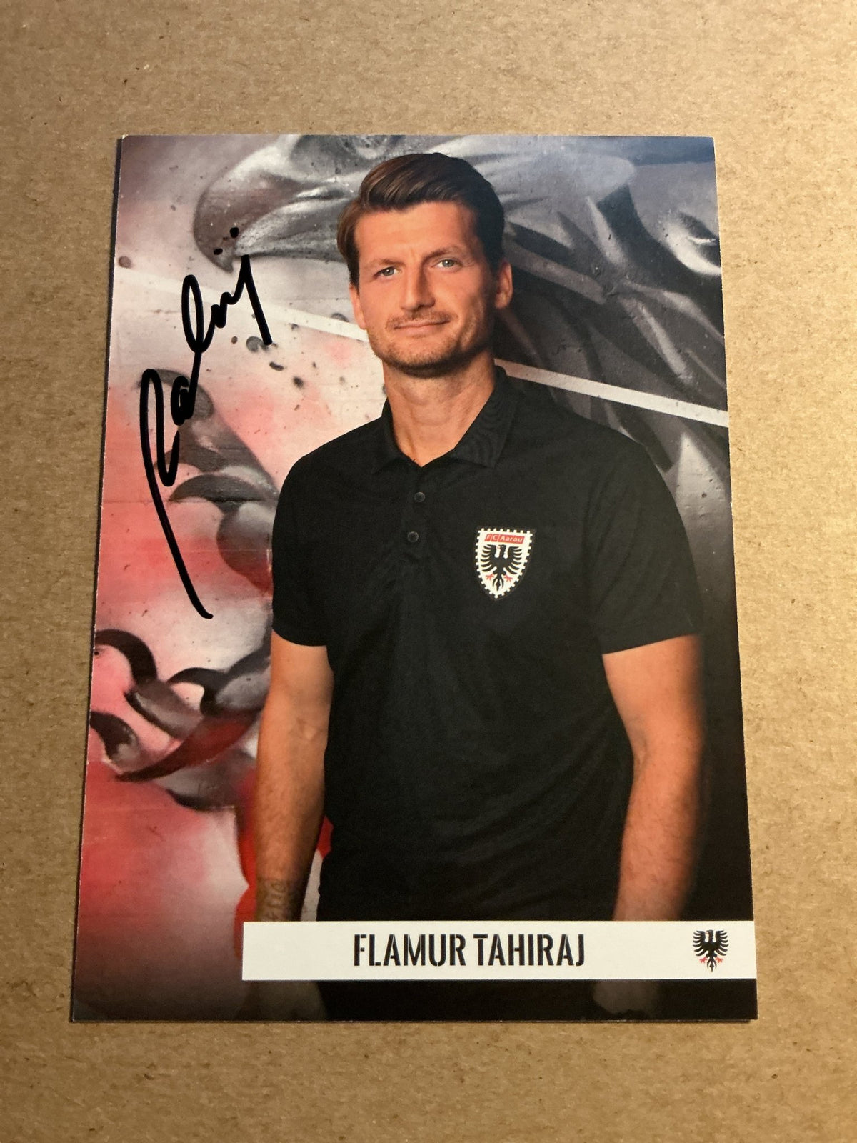 Flamur Tahiraj, Switzerland 🇨🇭FC Aarau 2023/24 hand signed - Autographs-World