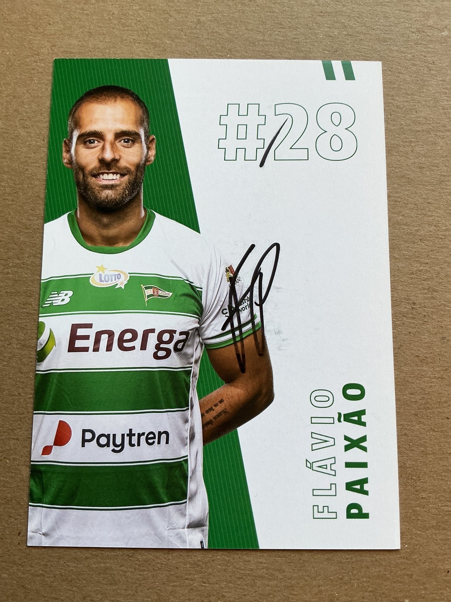 Flávio Paixão, Portugal 🇵🇹 Lechia Gdańsk 2019/20 hand signed - Autographs-World