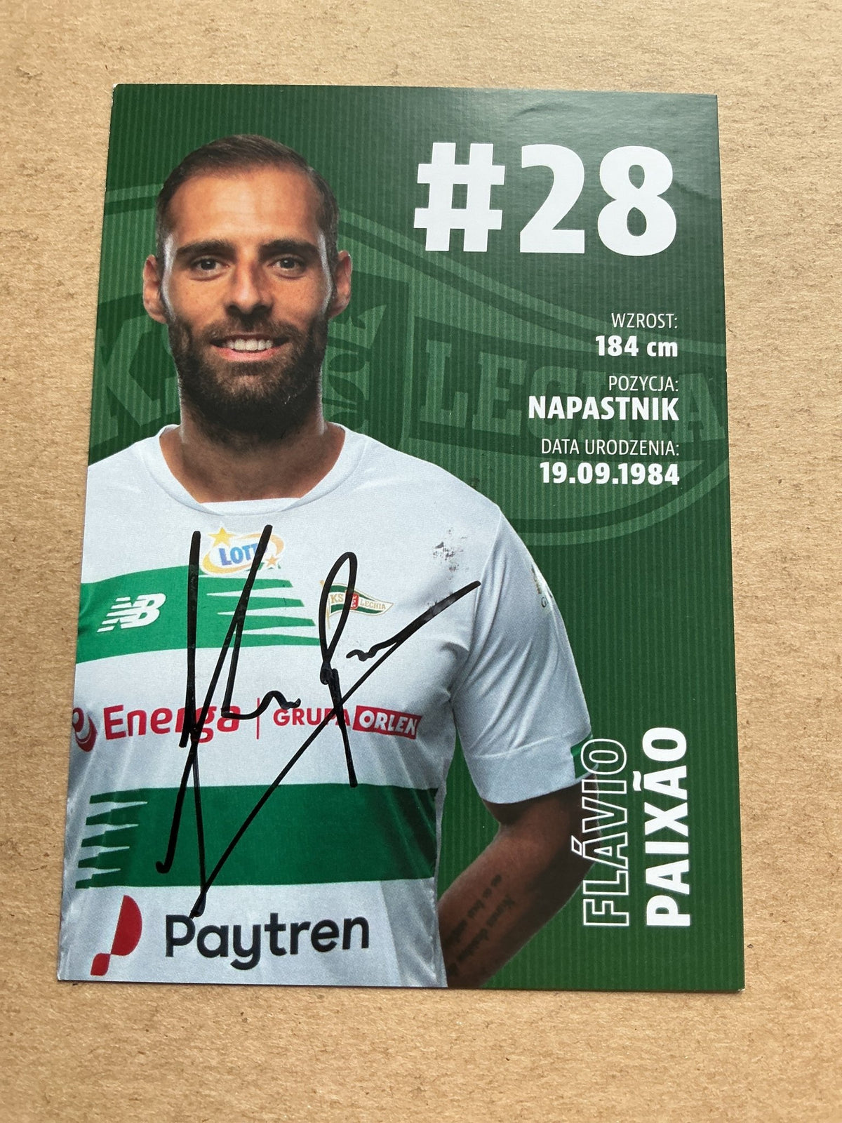 Flávio Paixão, Portugal 🇵🇹 Lechia Gdansk 2020/21 hand signed - Autographs-World