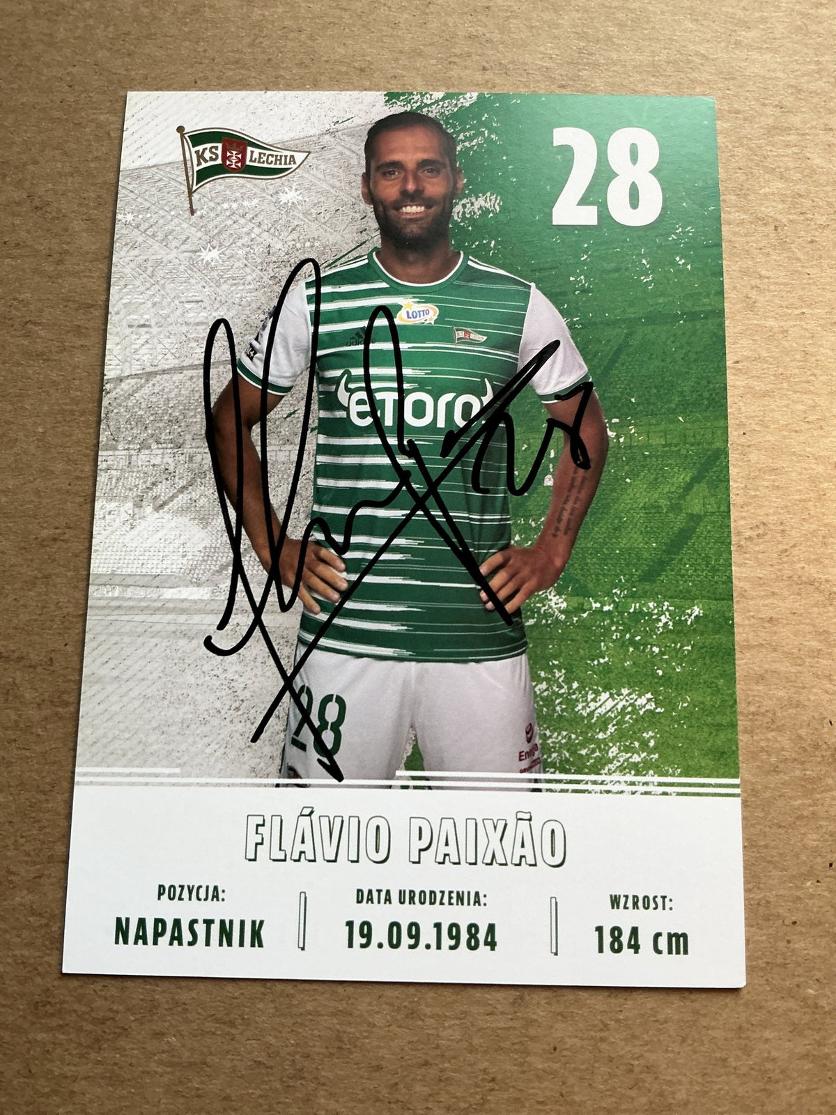 Flávio Paixão, Portugal 🇵🇹 Lechia Gdansk 2022/23 hand signed - Autographs-World