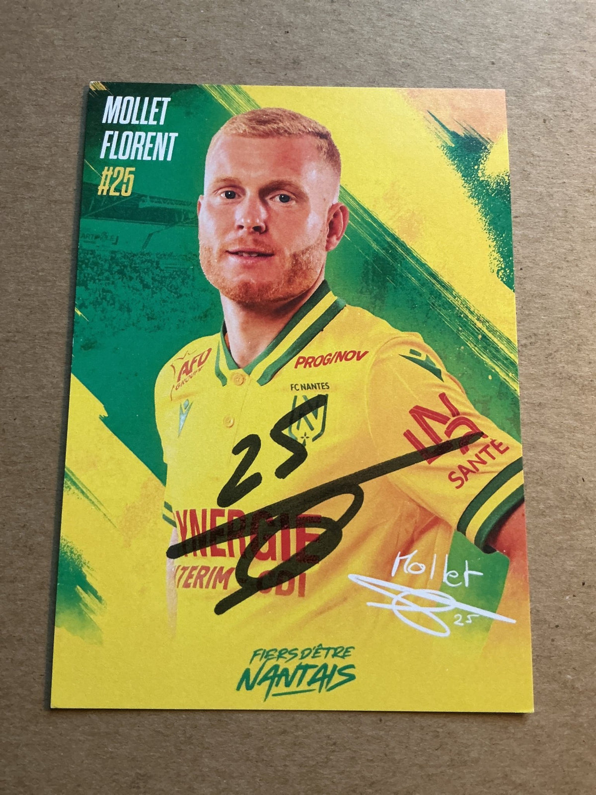 Florent Mollet, France 🇫🇷 FC Nantes 2023/24 hand signed - Autographs-World