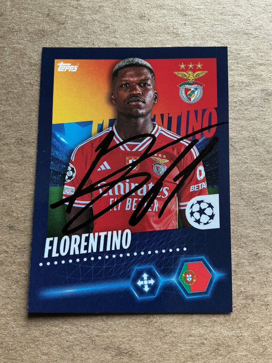 Florentino, Portugal 🇵🇹 SL Benfica 2023/24 Topps hand signed - Autographs-World