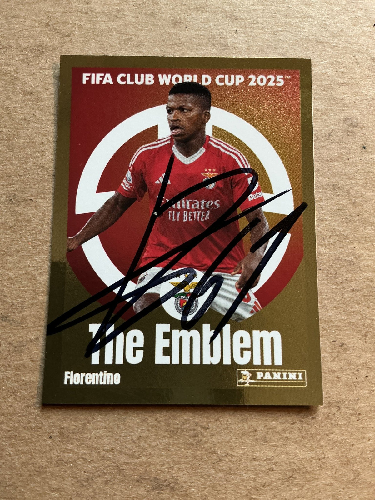 Florentino, Portugal 🇵🇹 SL Benfica Club World Cup 2025 Panini hand signed - Autographs-World