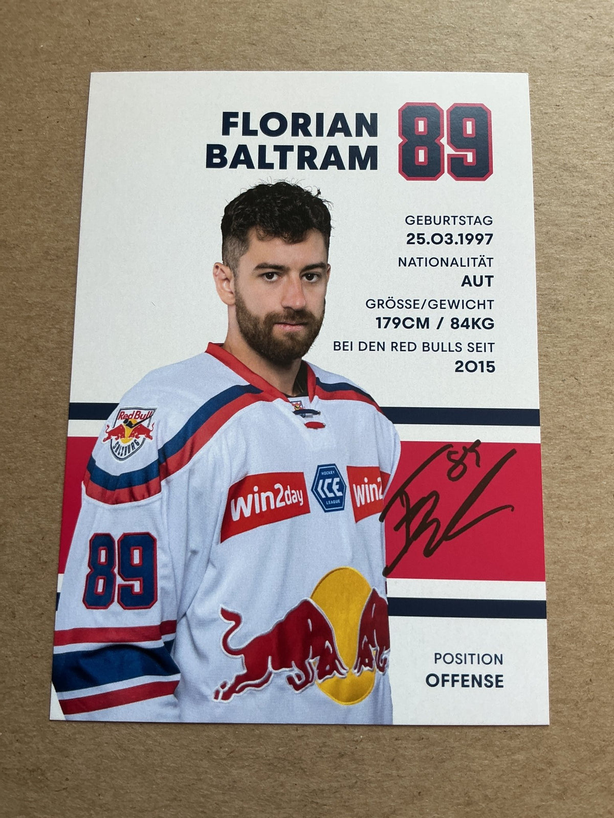 Florian Baltram, Austria 🇦🇹 EC Red Bull Salzburg 2024/25 hand signed - Autographs-World