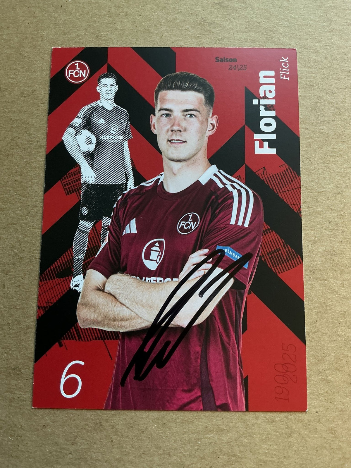 Florian Flick, Germany 🇩🇪 1.FC Nürnberg 2024/25 hand signed - Autographs-World