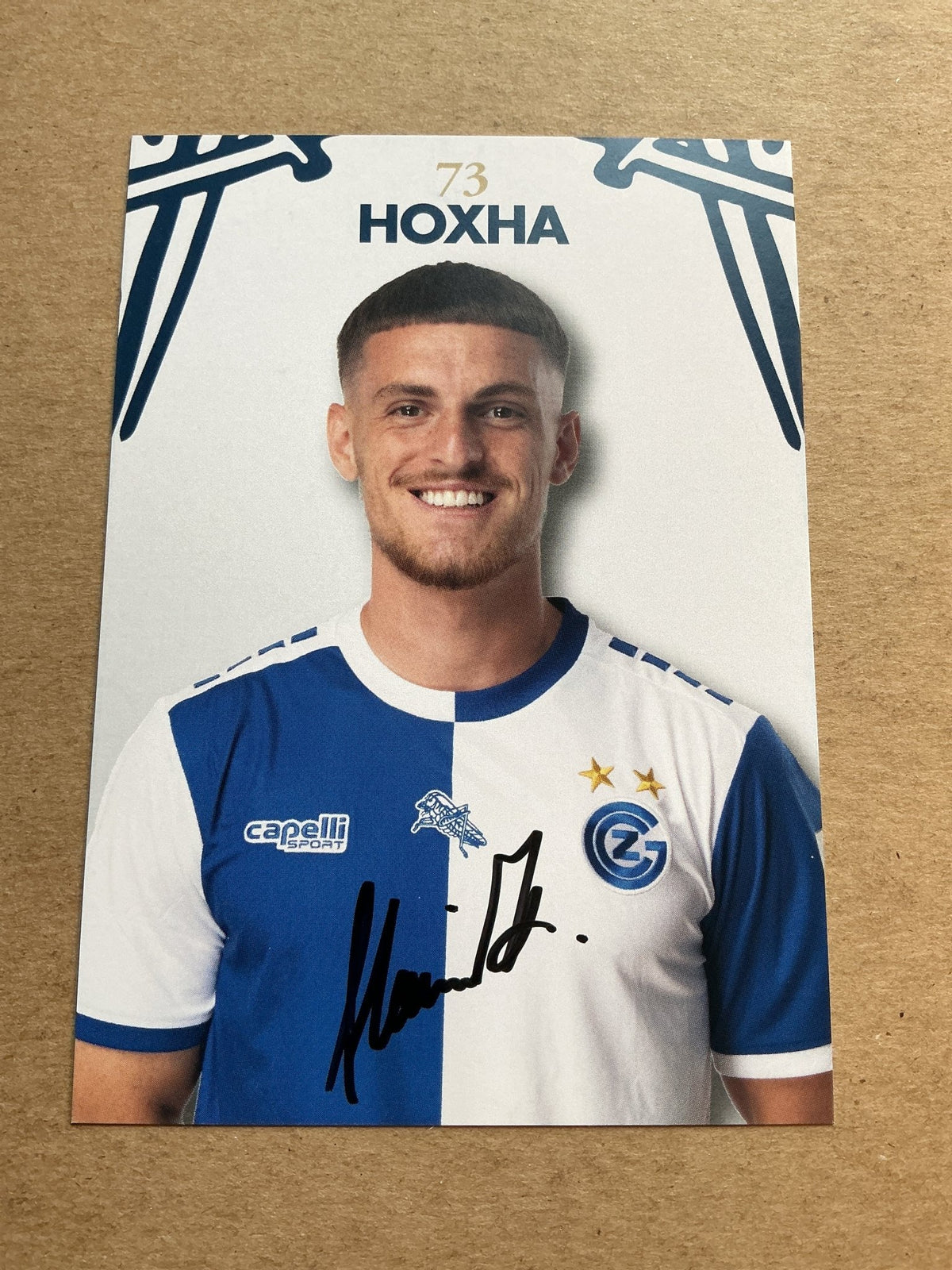 Florian Hoxha, Kosovo 🇽🇰 Grasshopper Club Zürich 2023/24 hand signed - Autographs-World