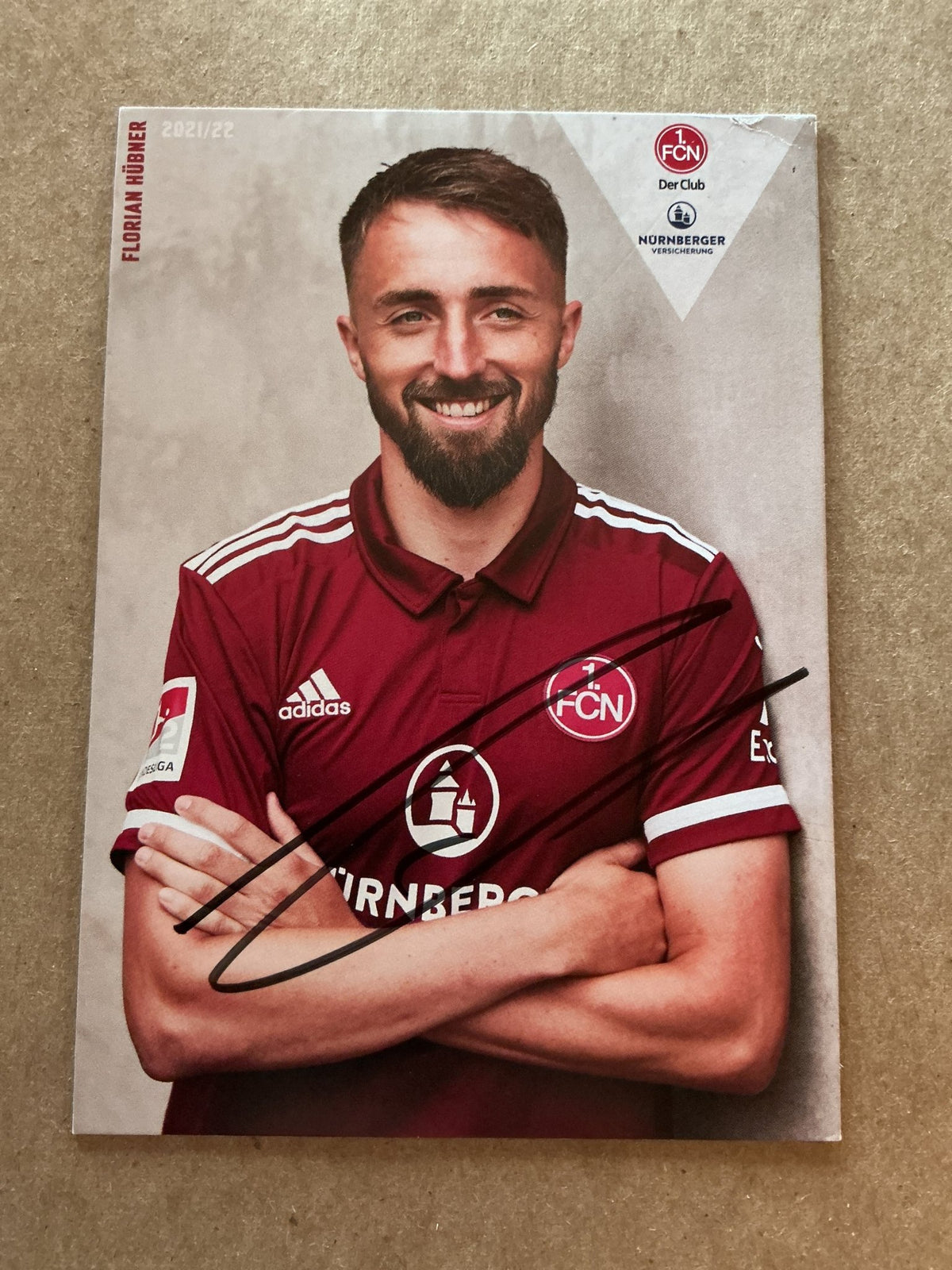 Florian Hübner, Germany 🇩🇪 1.FC Nürnberg 2021/22 hand signed - Autographs-World