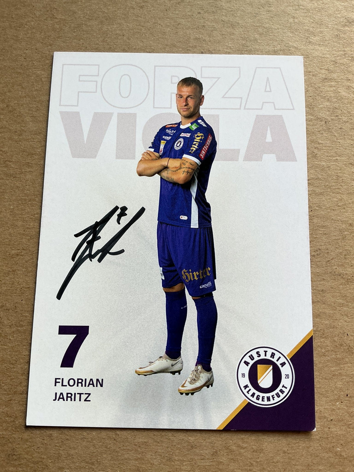 Florian Jaritz, Austria 🇦🇹 Austria Klagenfurt 2023/24 hand signed - Autographs-World