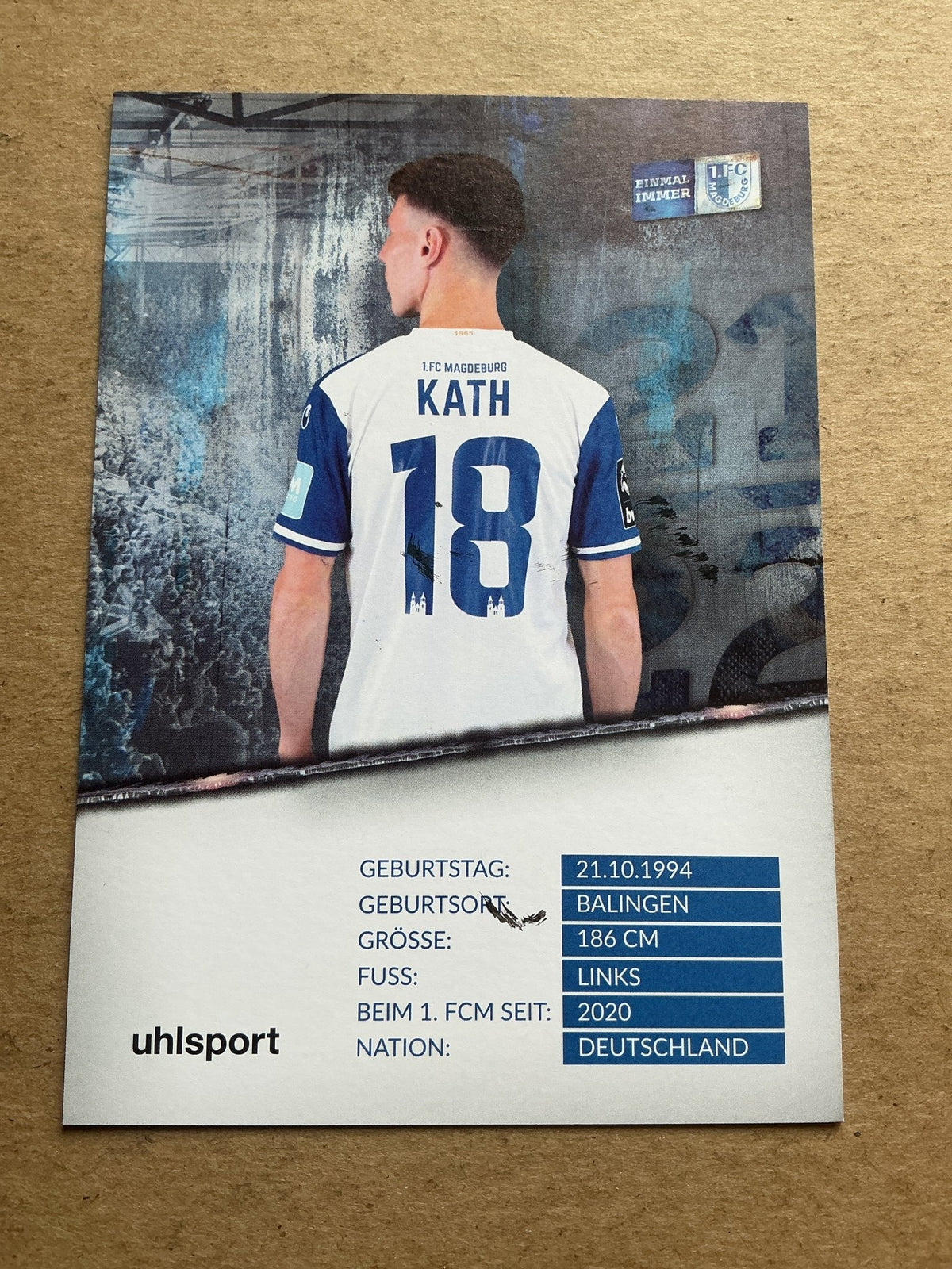 Florian Kath, Germany 🇩🇪 1.FC Magdeburg 2021/22 hand signed - Autographs-World