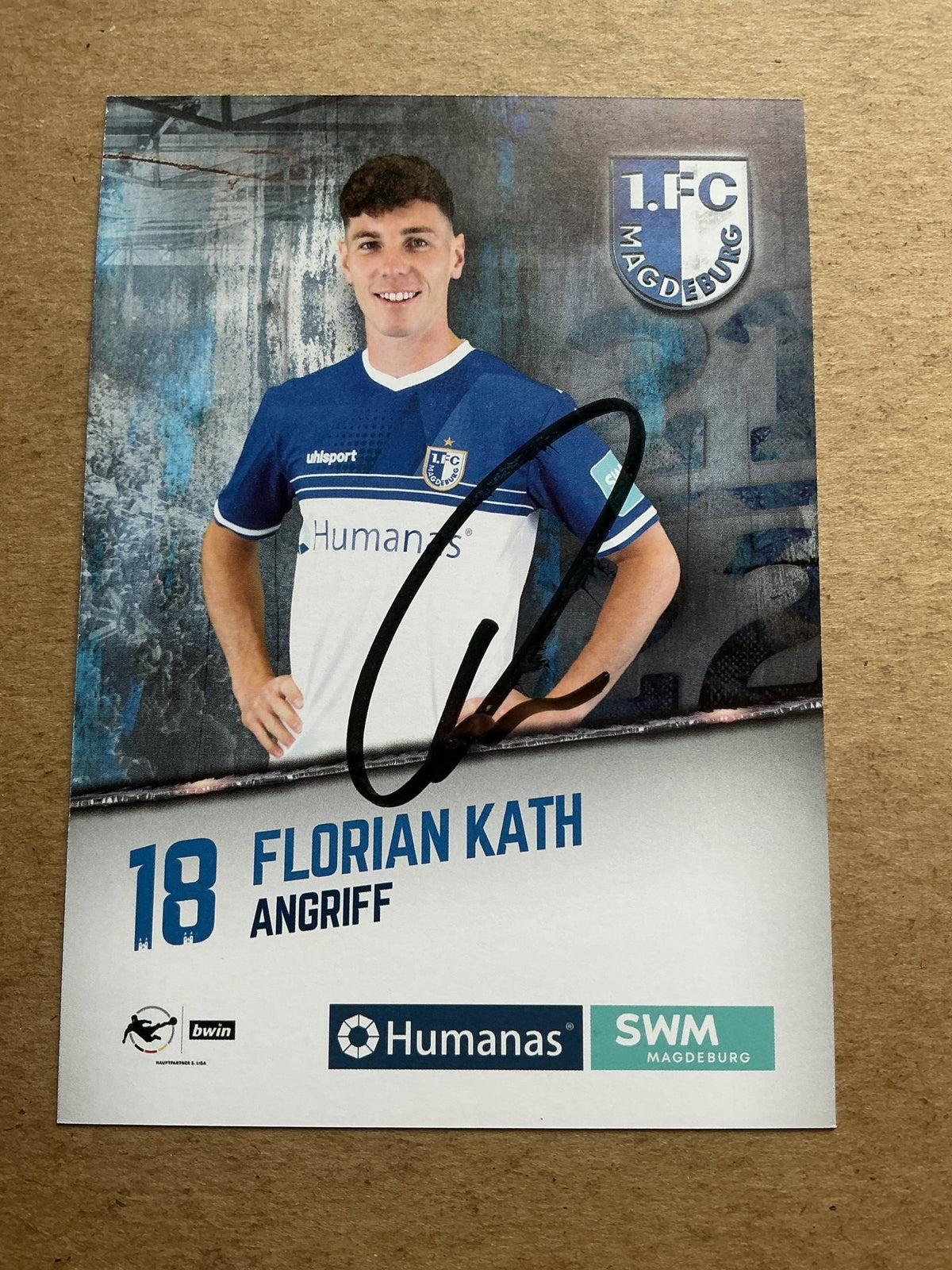 Florian Kath, Germany 🇩🇪 1.FC Magdeburg 2021/22 hand signed - Autographs-World