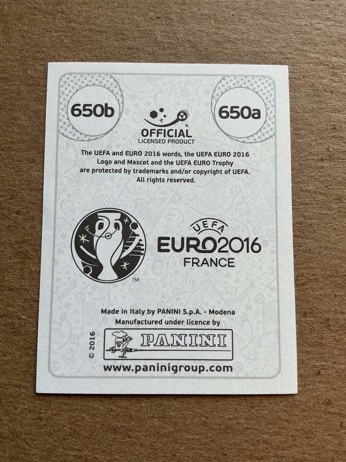 Florian Klein, Austria 🇦🇹 UEFA Euro 2016 Panini hand signed - Autographs-World