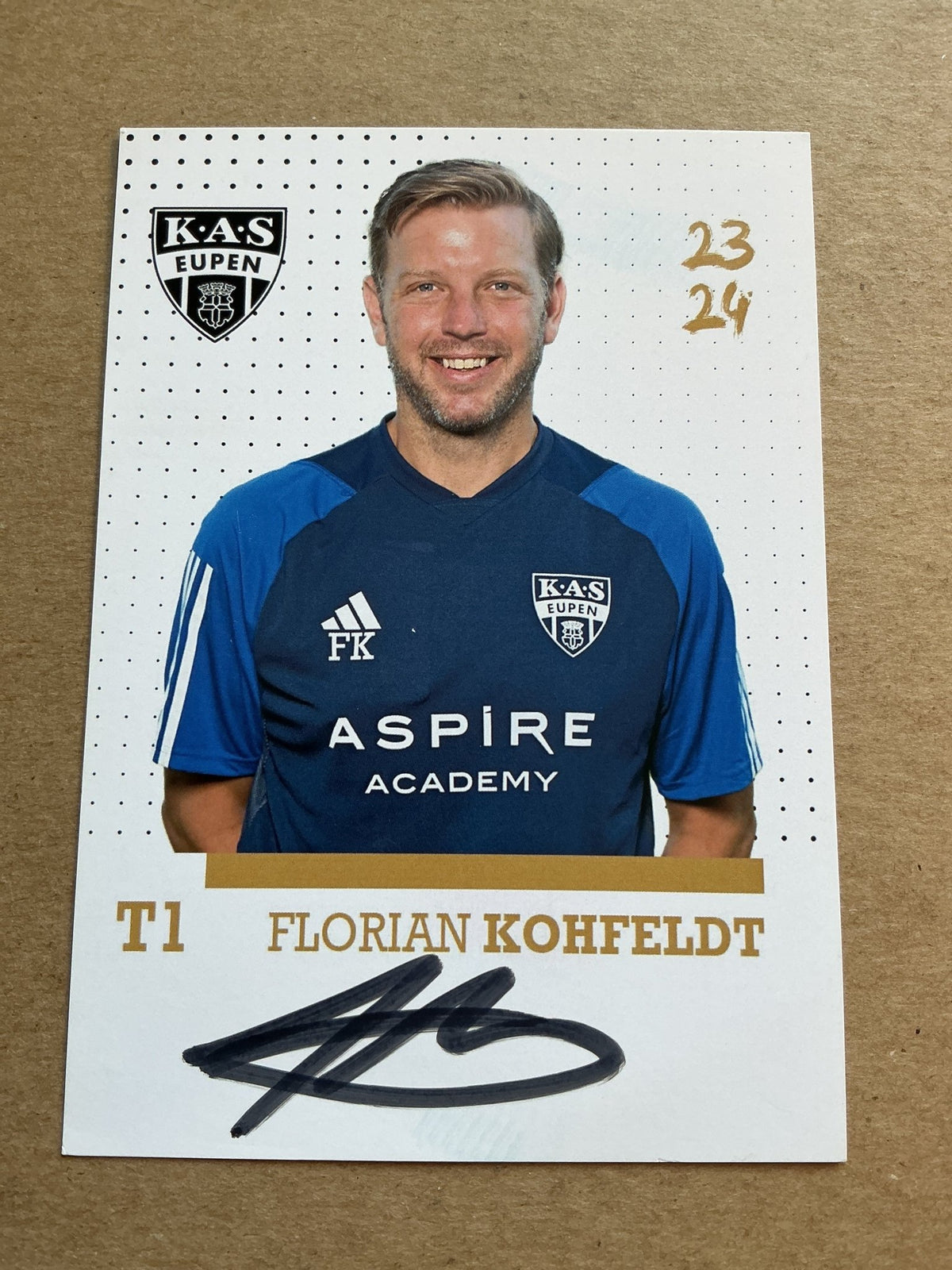 Florian Kohfeldt, Germany 🇩🇪 KAS Eupen 2023/24 hand signed - Autographs-World