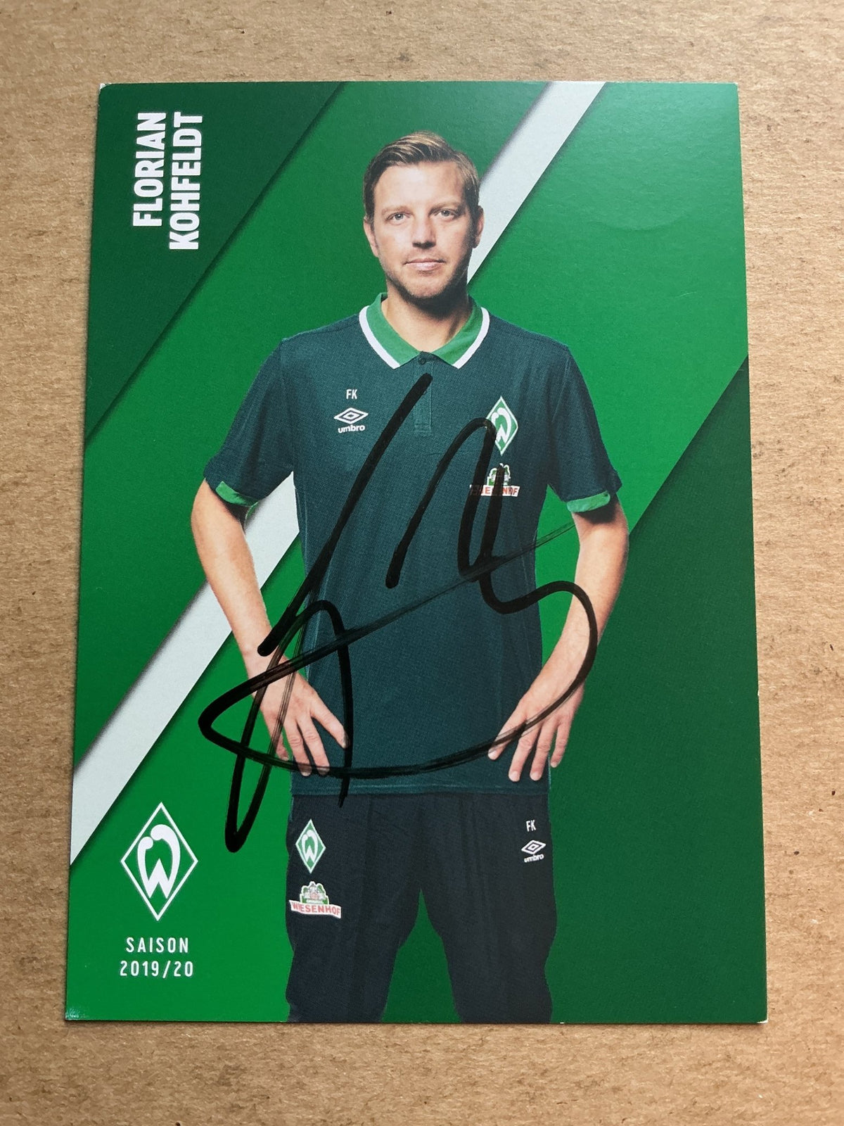Florian Kohfeldt, Germany 🇩🇪 SV Werder Bremen 2019/20 hand signed - Autographs-World