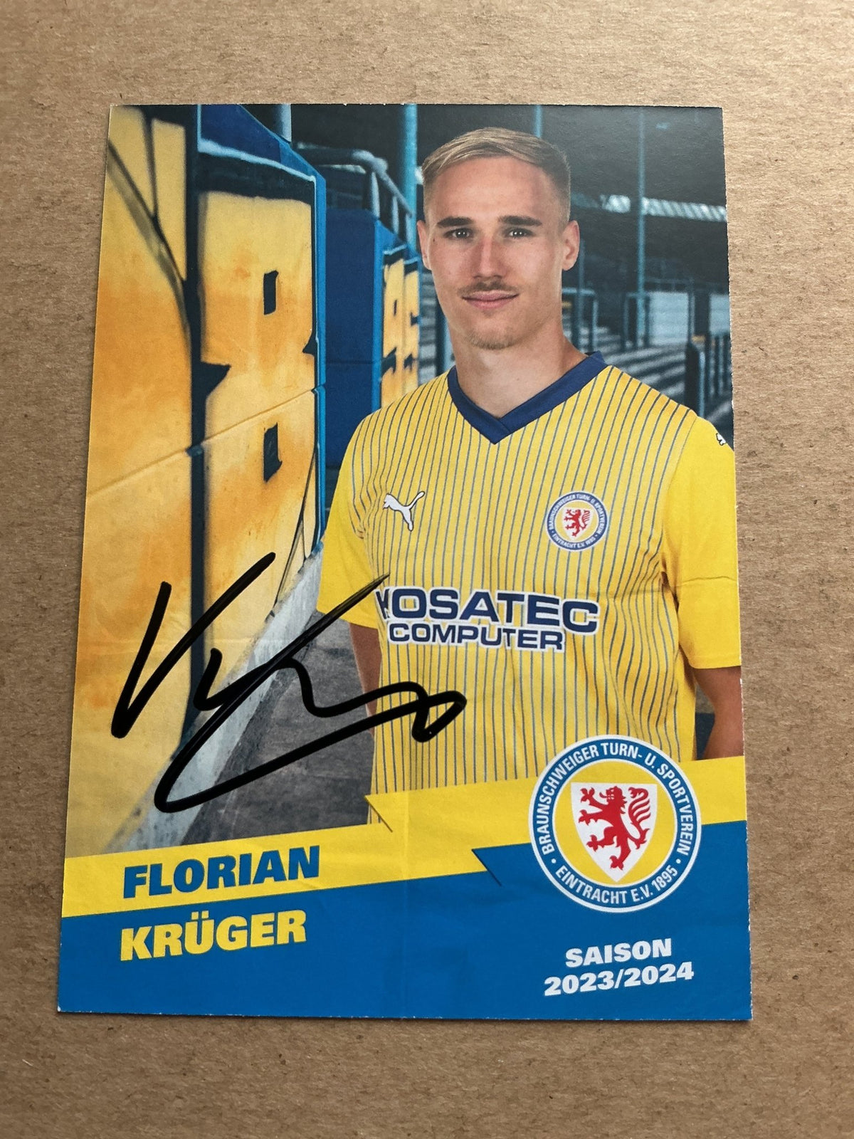 Florian Krüger, Germany 🇩🇪 Eintracht Braunschweig 2023/24 hand signed - Autographs-World