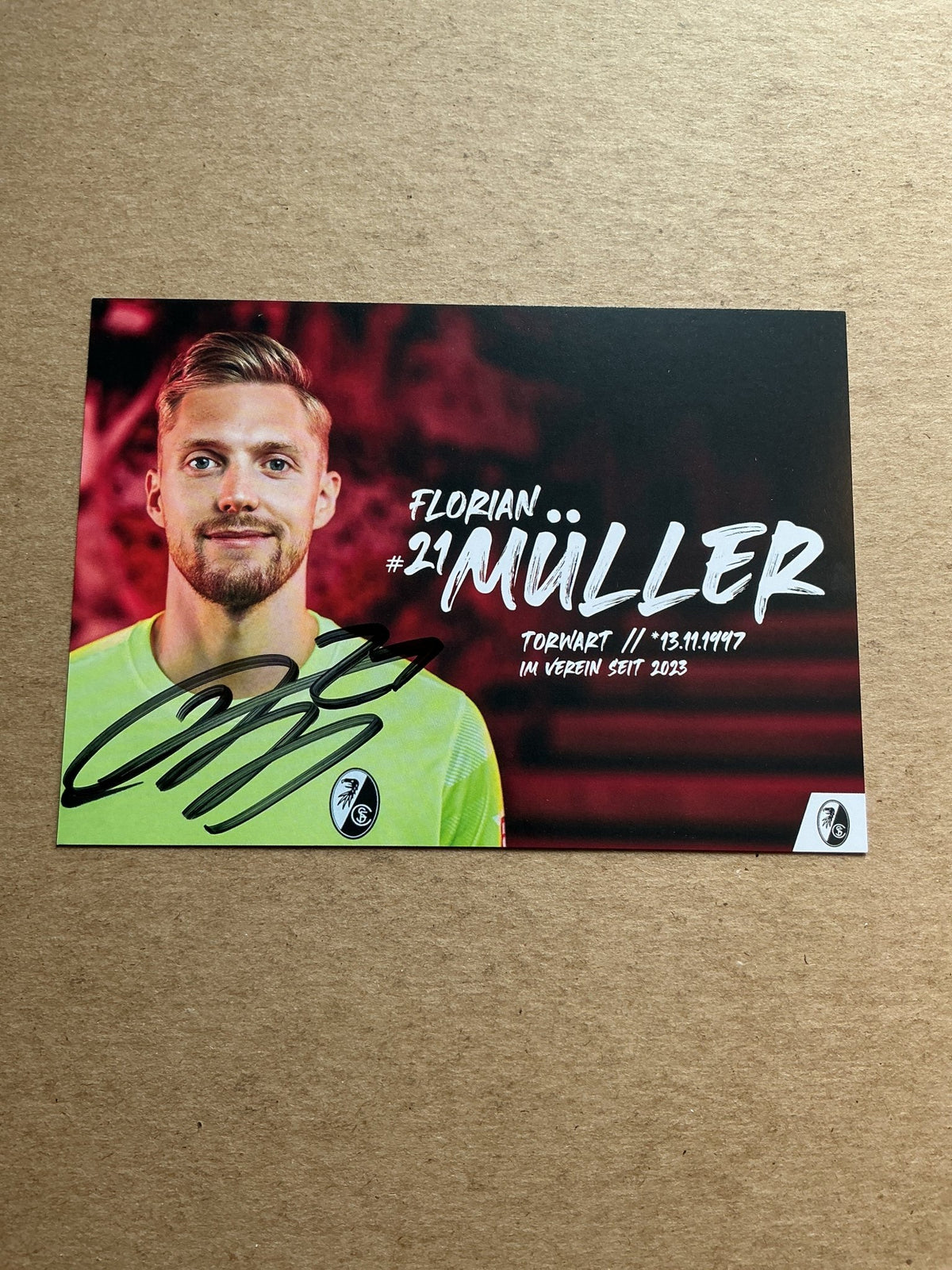 Florian Müller, Germany 🇩🇪 SC Freiburg 2023/24 hand signed - Autographs-World