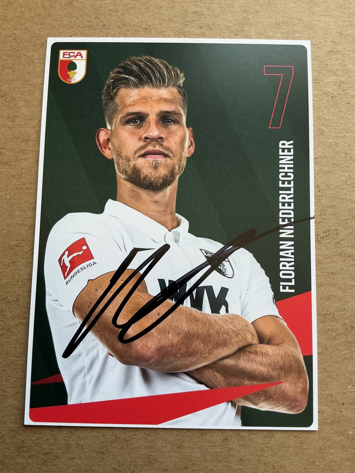 Florian Niederlechner, Germany 🇩🇪 FC Augsburg 2020/21 hand signed - Autographs-World