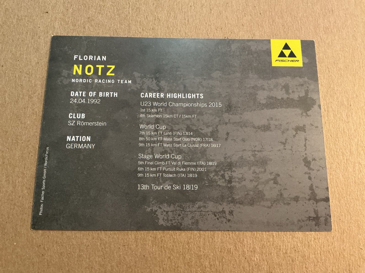 Florian Notz, Germany 🇩🇪 Cross Country Winter 2022/23 hand signed - Autographs-World