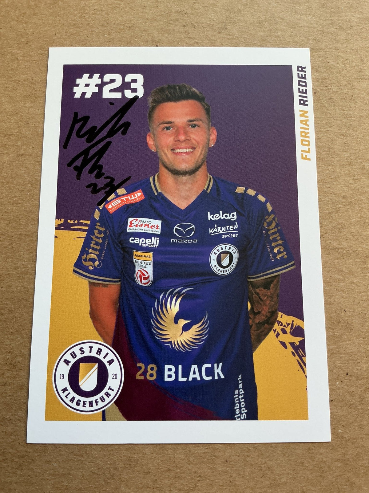 Florian Rieder, Austria 🇦🇹 Austria Klagenfurt 2022/23 hand signed - Autographs-World