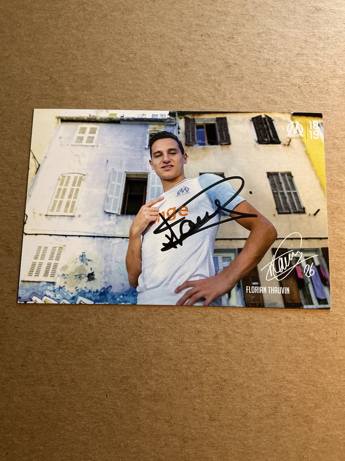 Florian Thauvin, France 🇫🇷 Olympique Marseille 2018/19 hand signed - Autographs-World