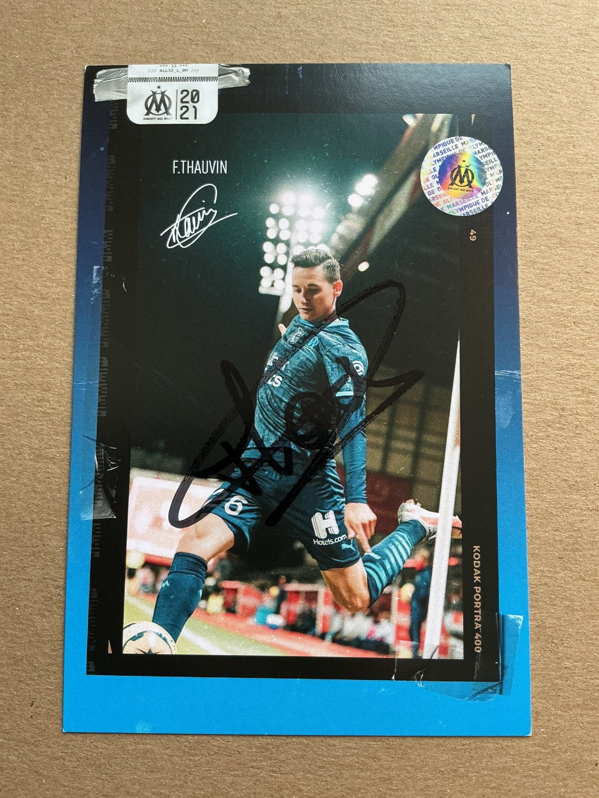 Florian Thauvin, France 🇫🇷 Olympique Marseille 2020/21 hand signed - Autographs-World