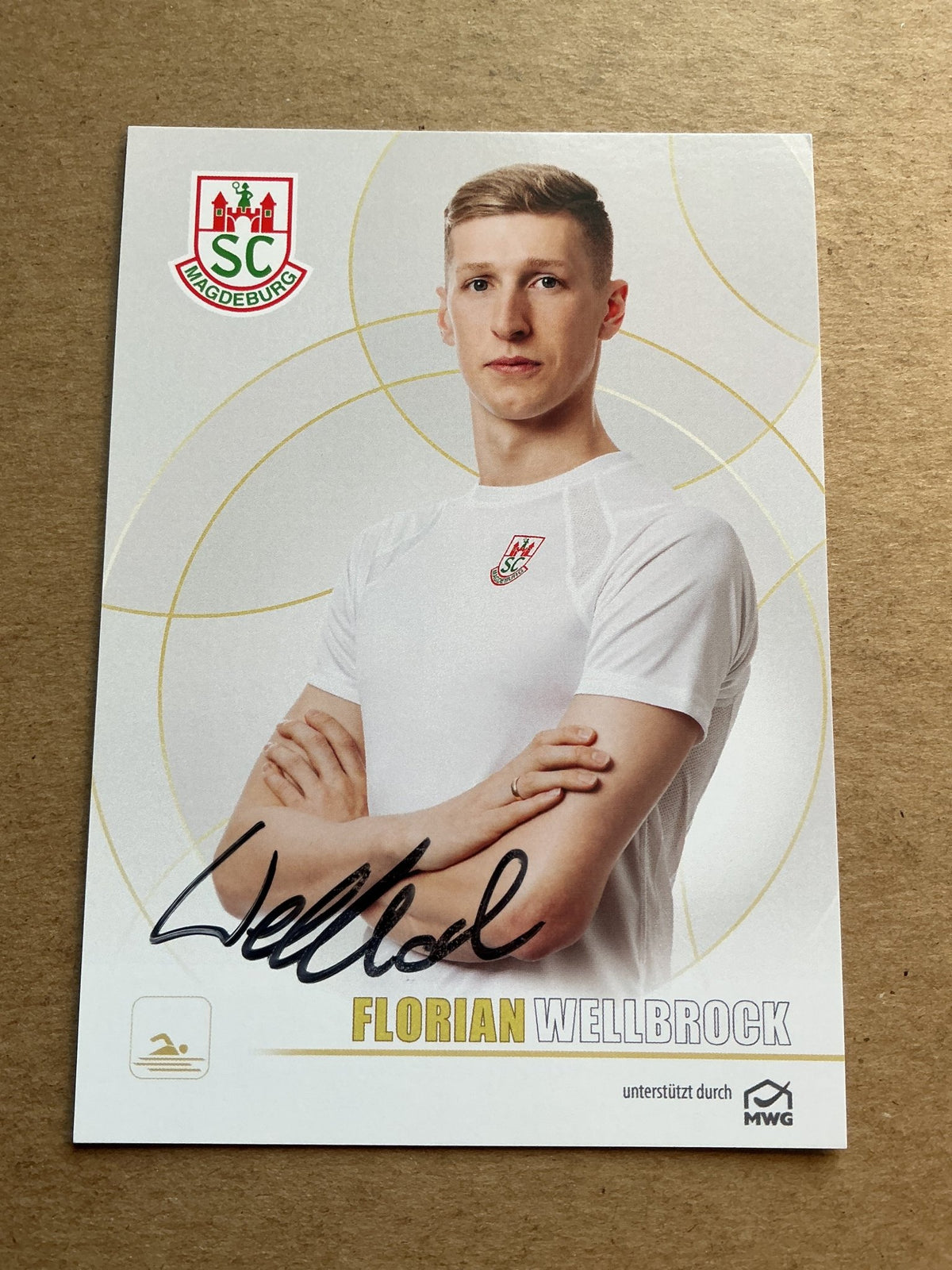 Florian Wellbrock, Germany 🇩🇪 Swimming Summer Olympics 2024 hand signed - Autographs-World