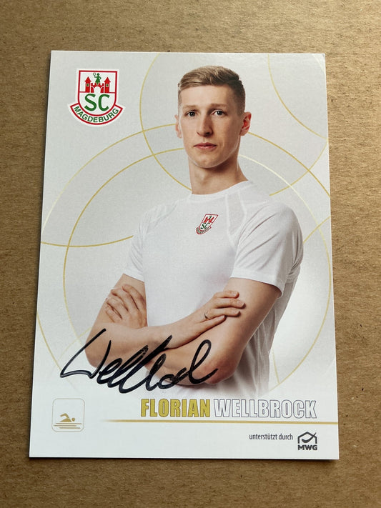 Florian Wellbrock, Germany 🇩🇪 Swimming Summer Olympics 2024 hand signed - Autographs-World