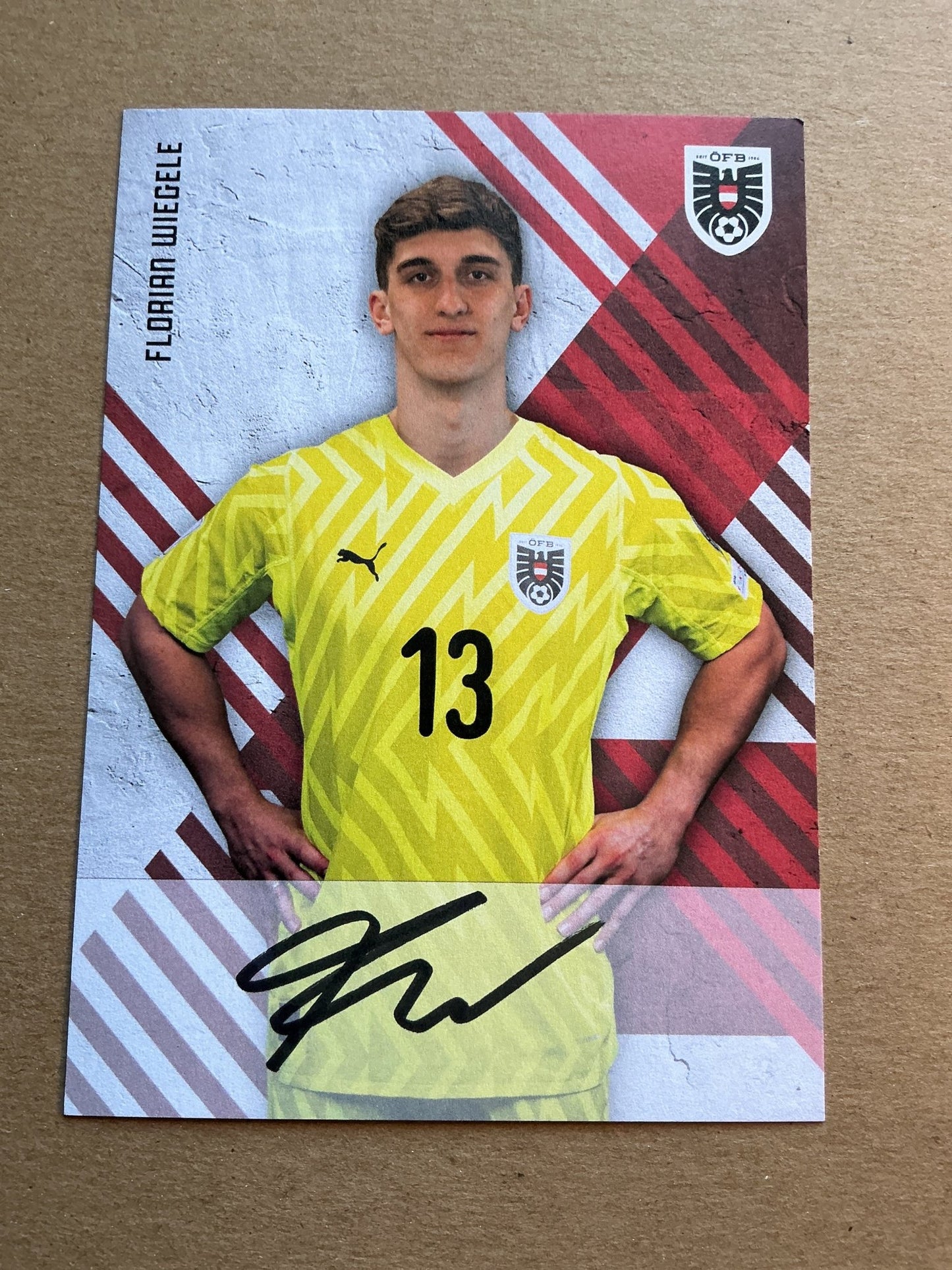 Florian Wiegele, Austria 🇦🇹 FIFA World Cup 2026 hand signed - Autographs-World