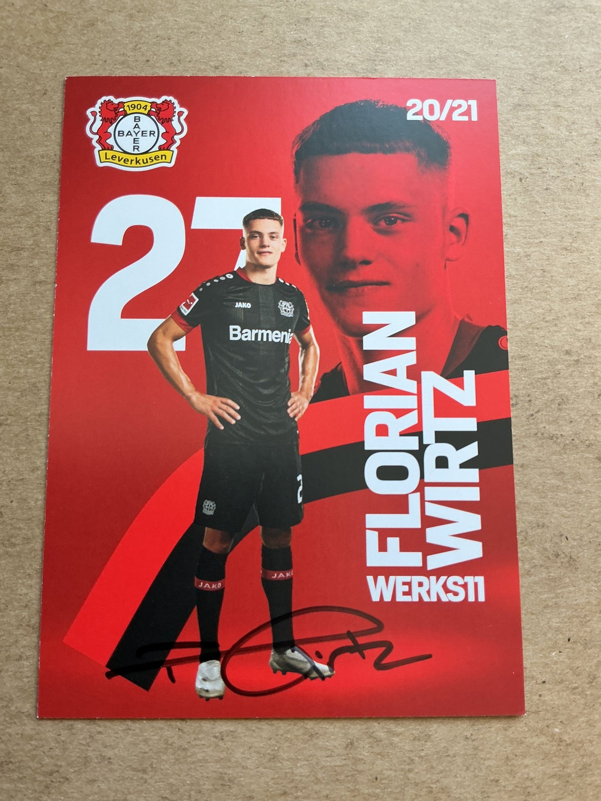 Florian Wirtz, Germany 🇩🇪 Bayer 04 Leverkusen 2020/21 hand signed - Autographs-World