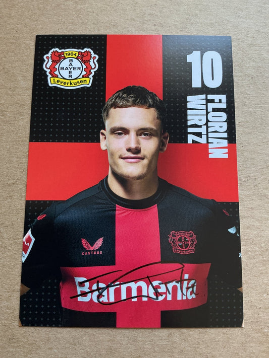 Florian Wirtz, Germany 🇩🇪 Bayer 04 Leverkusen 2023/24 hand signed - Autographs-World