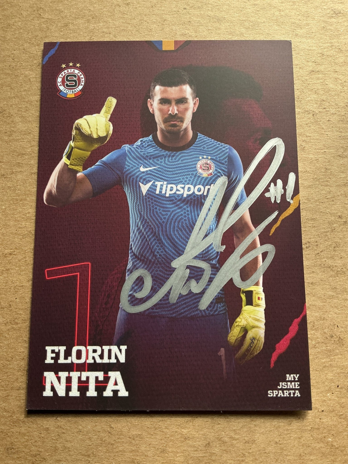 Florin Nițǎ, Romania 🇷🇴 AC Sparta Prague 2020/21 hand signed - Autographs-World