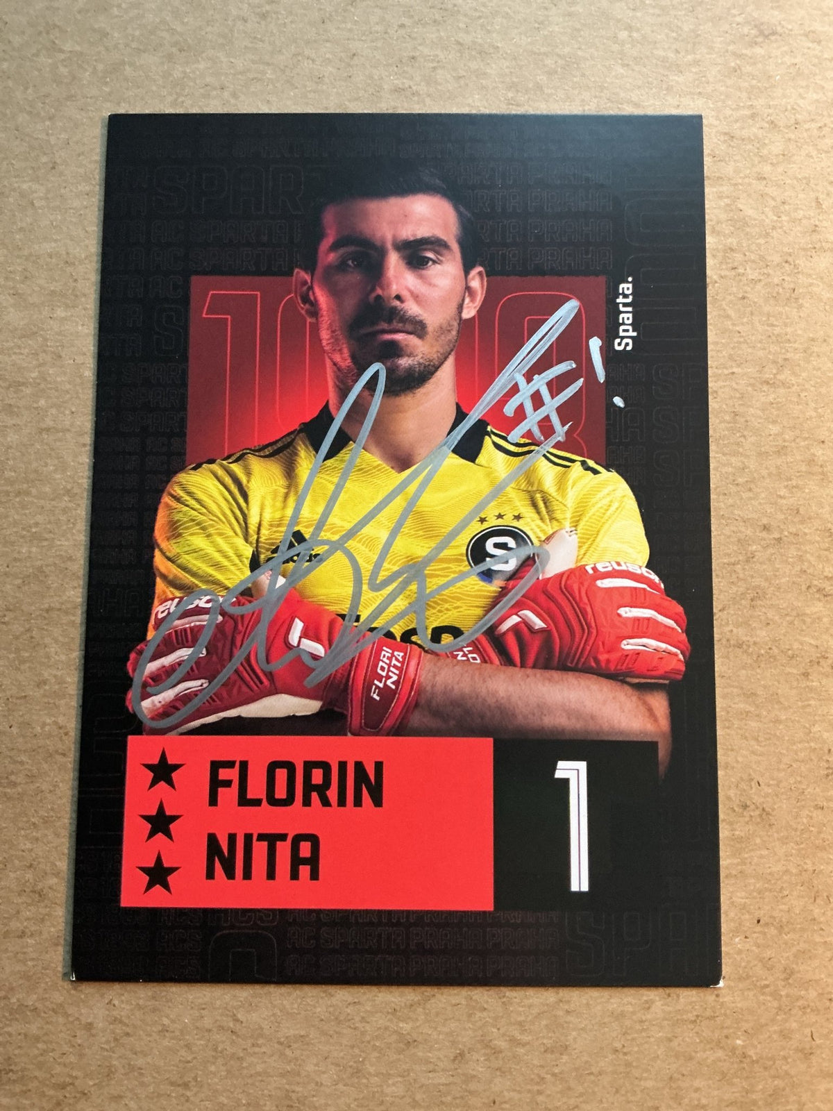 Florin Niță, Romania 🇷🇴 AC Sparta Prague 2021/22 hand signed - Autographs-World